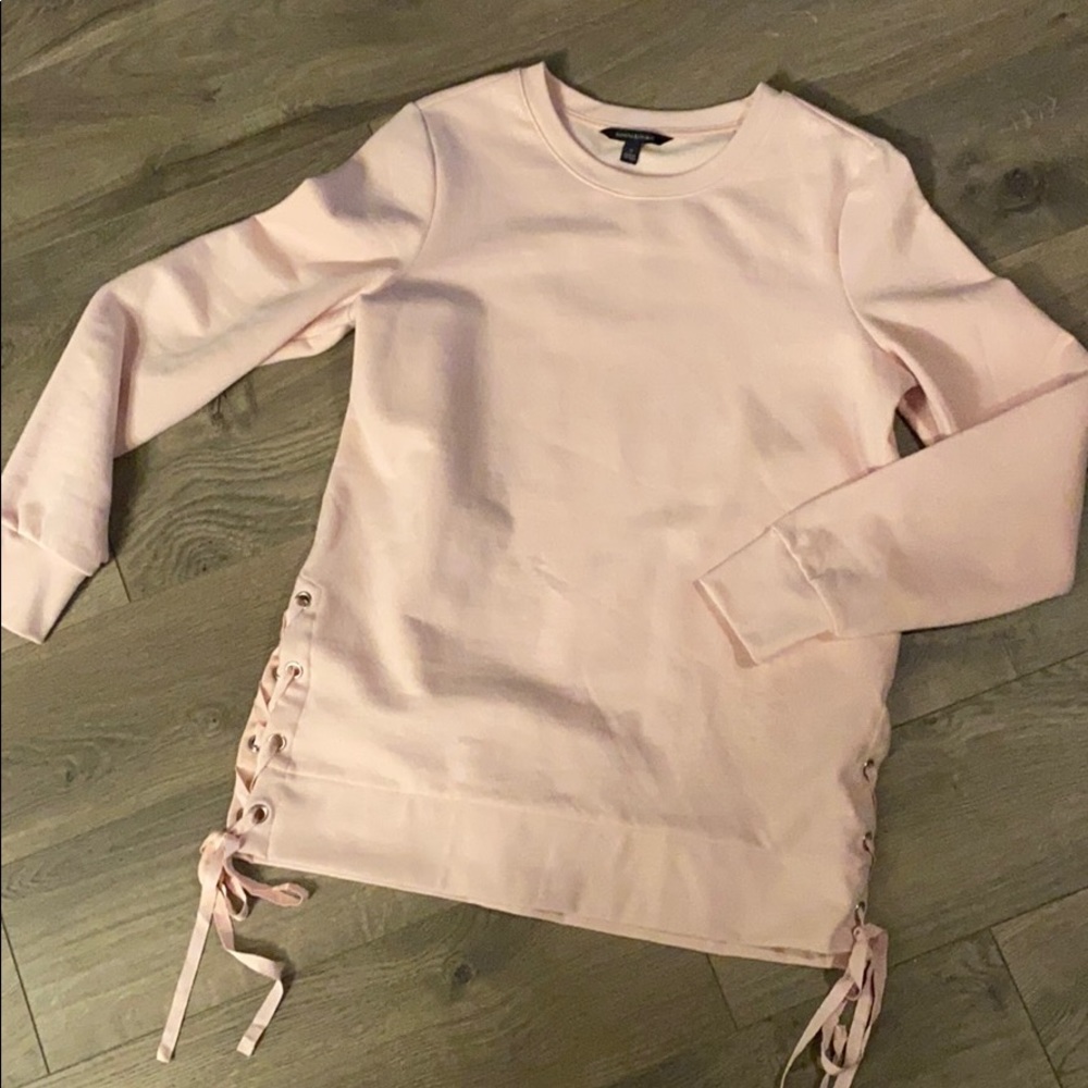 Banana Republic Blush Side-Tie Sweatshirt